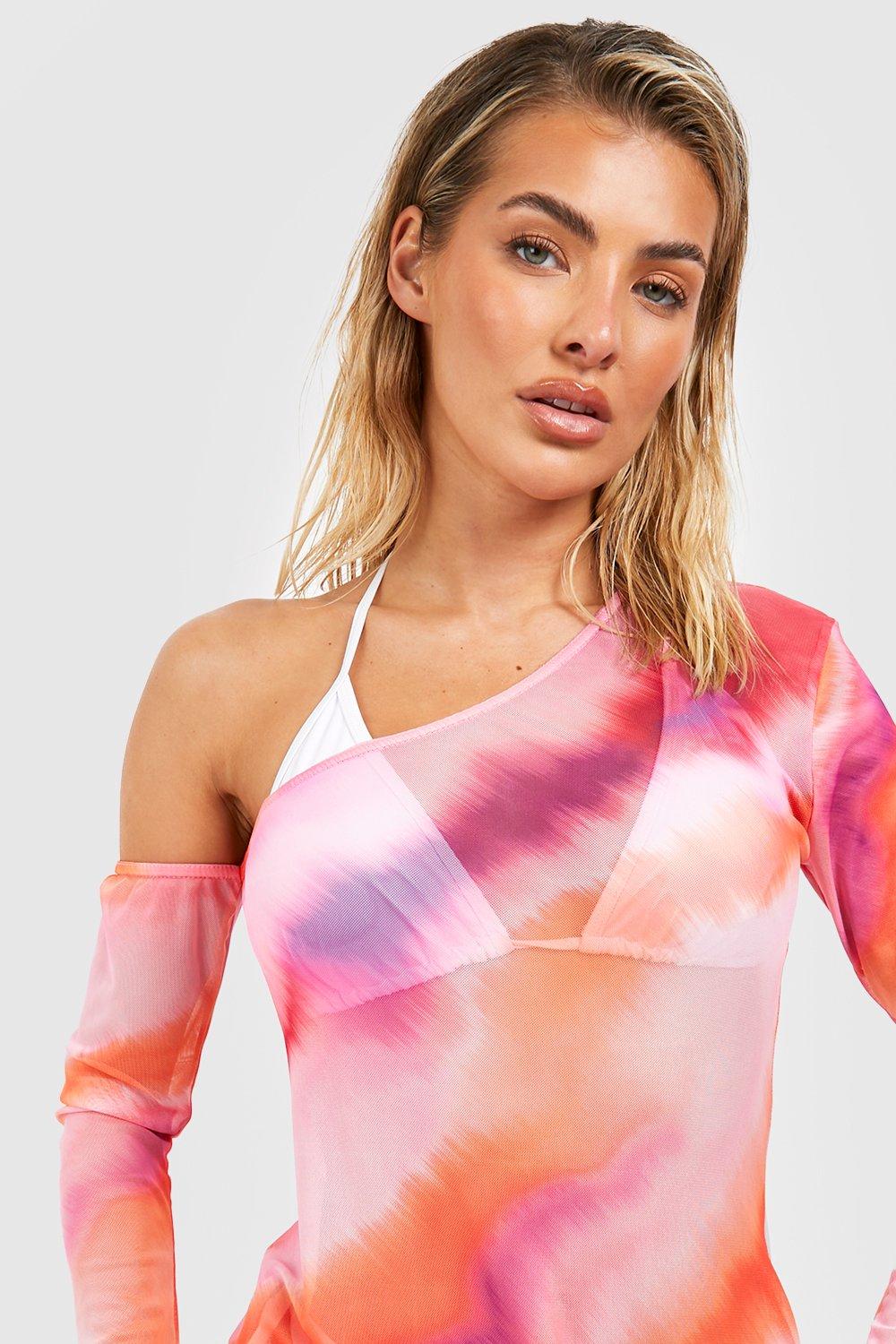 Tie dye discount one shoulder top