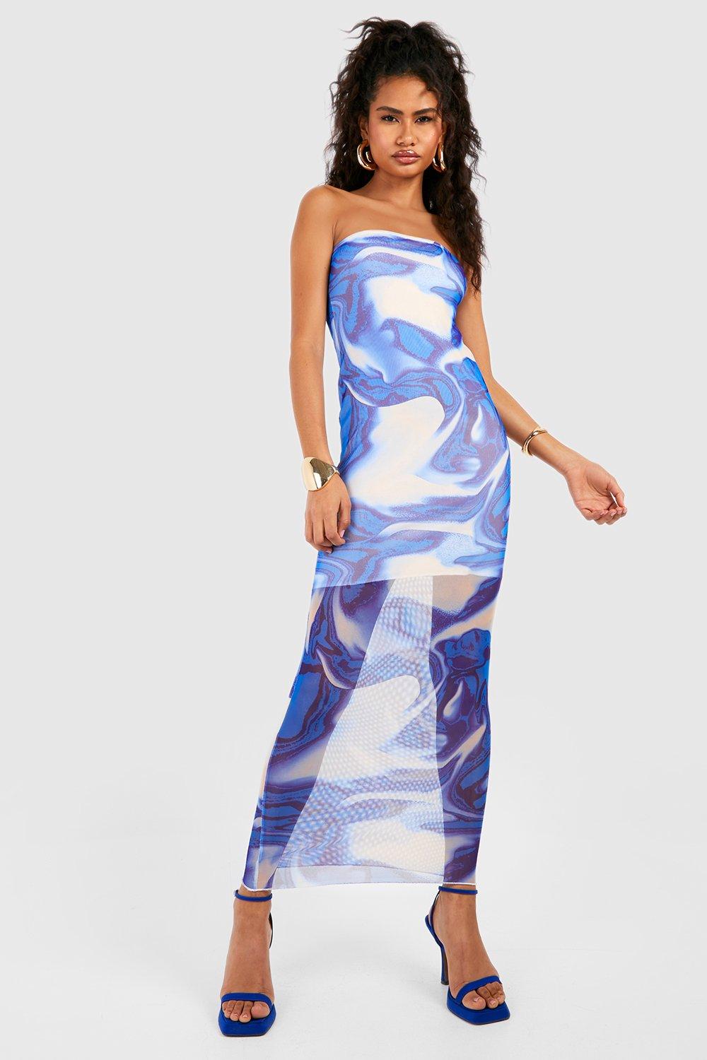 Boohoo bandeau hot sale maxi dress