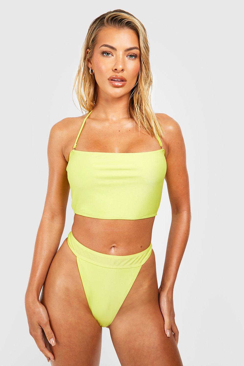 Jacuzzi Cutie High Waist Bikini Bottom in Neon Coral