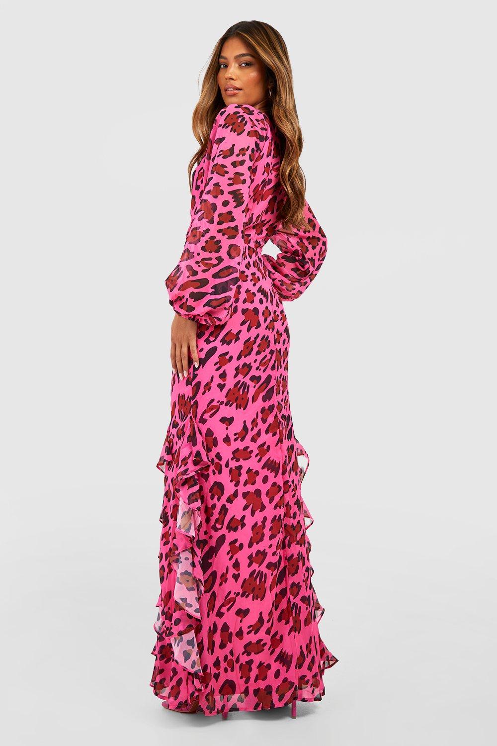 Animal print 2024 evening dress