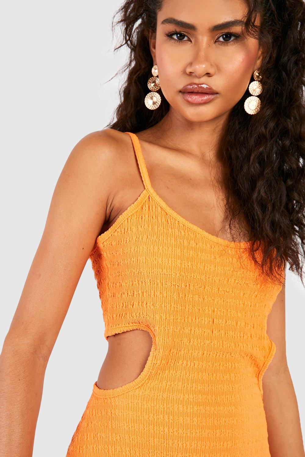 Boohoo best sale orange dress