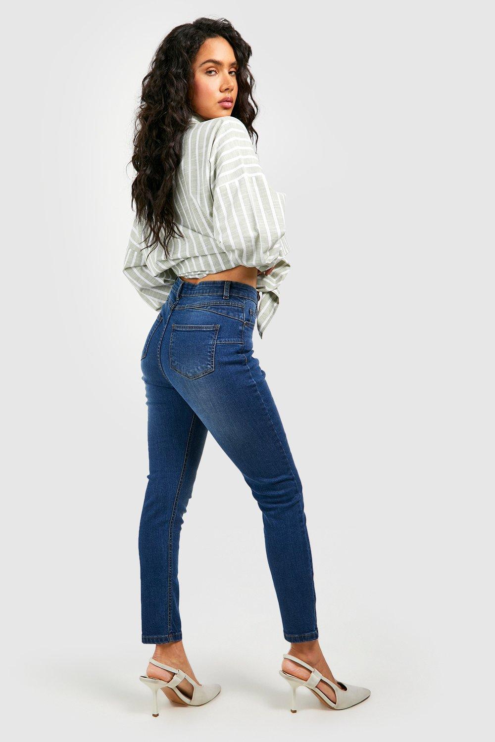 Jean skinny push up taille haute boohoo