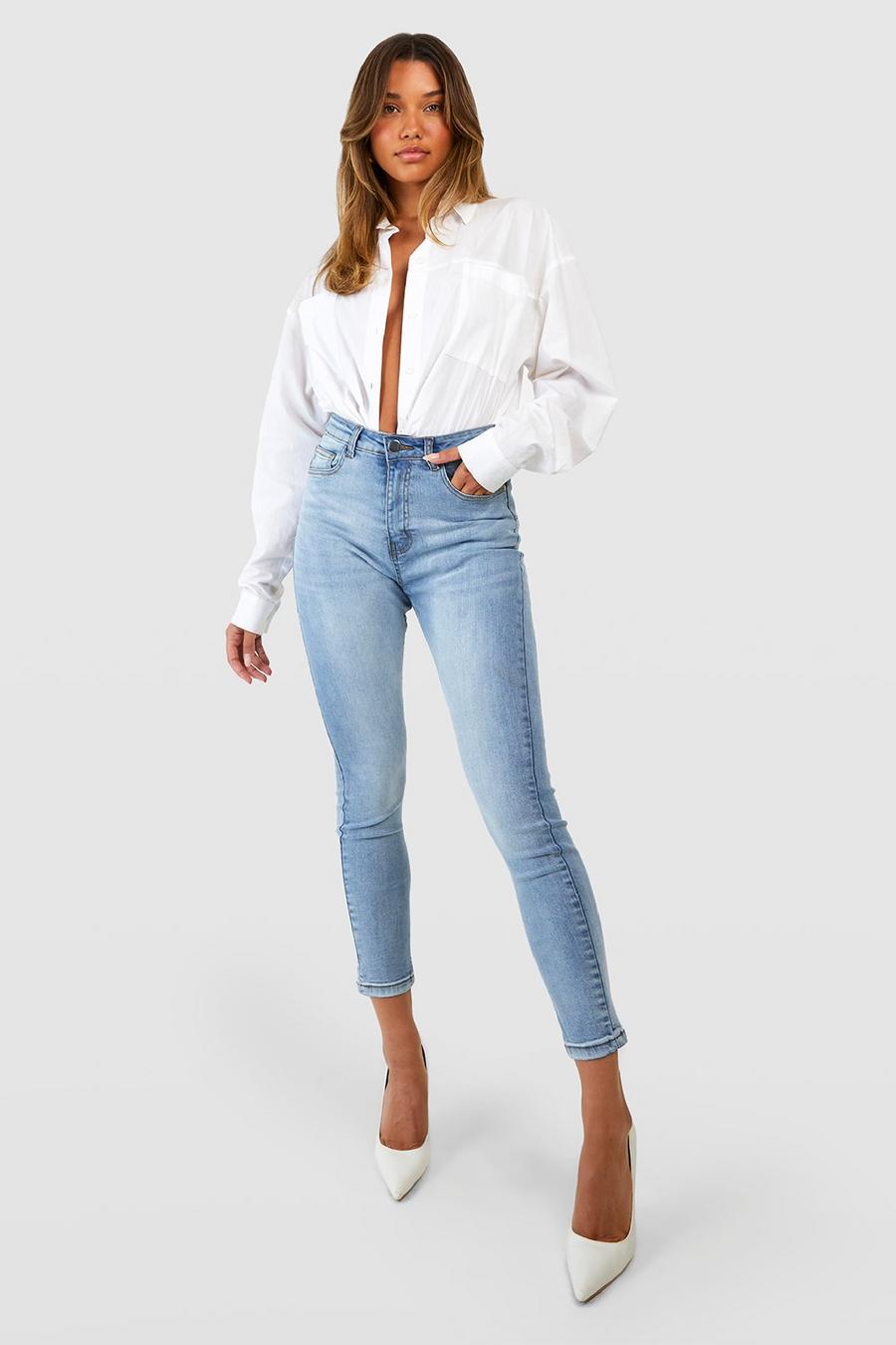 Light blue Booty Boost High Rise Skinny Jeans image number 1