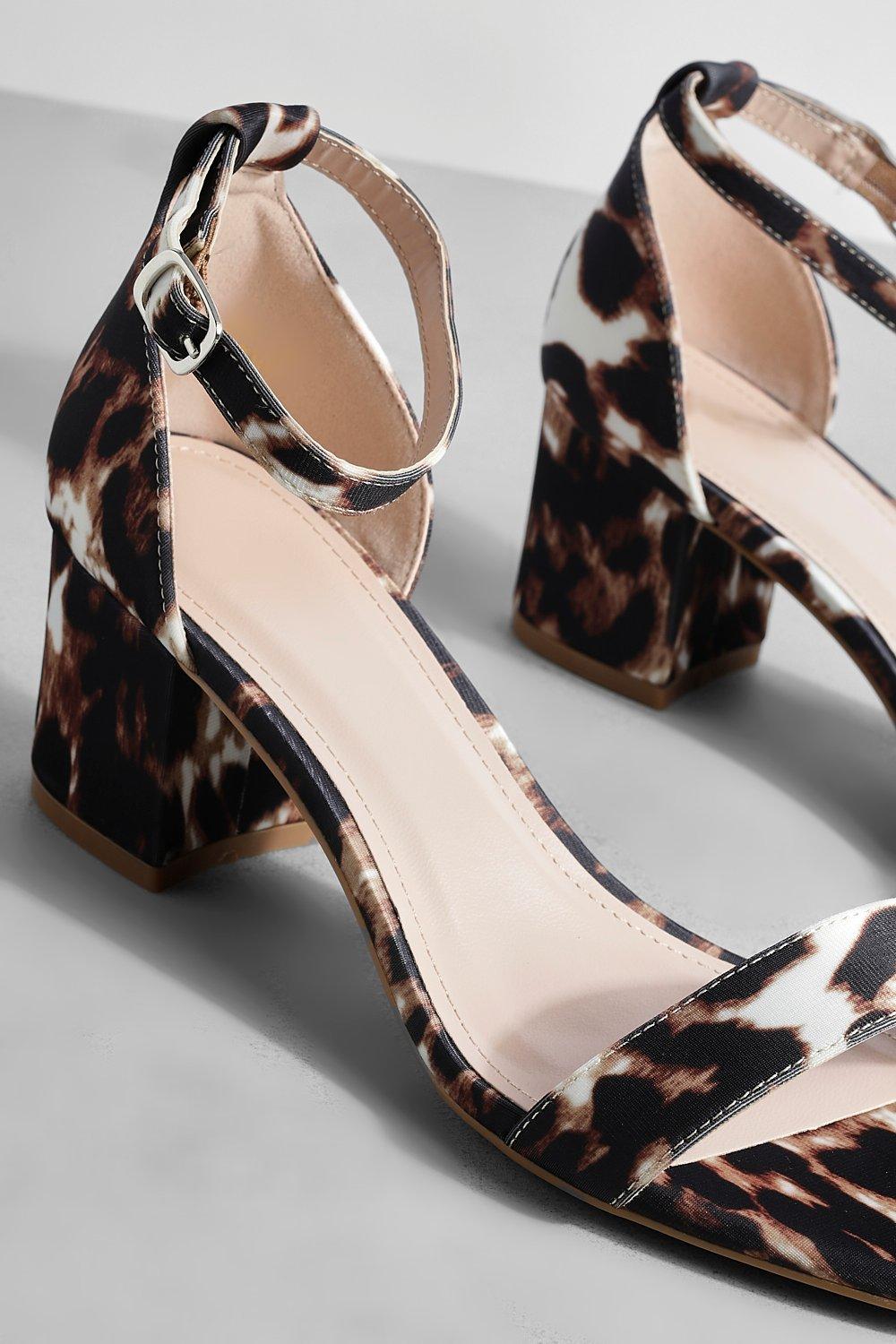 Leopard print sale barely there heels