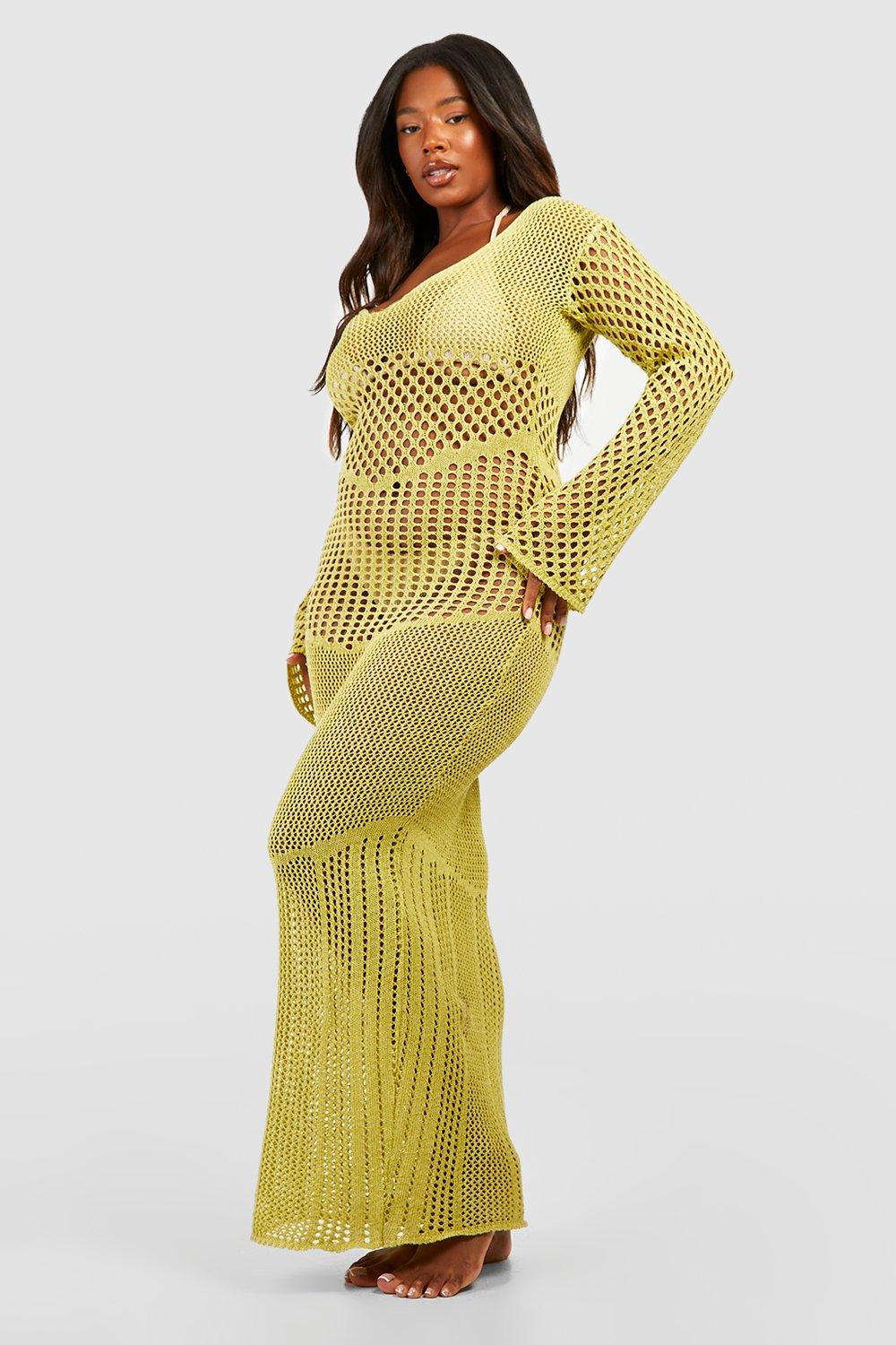 Crochet 2024 dress boohoo