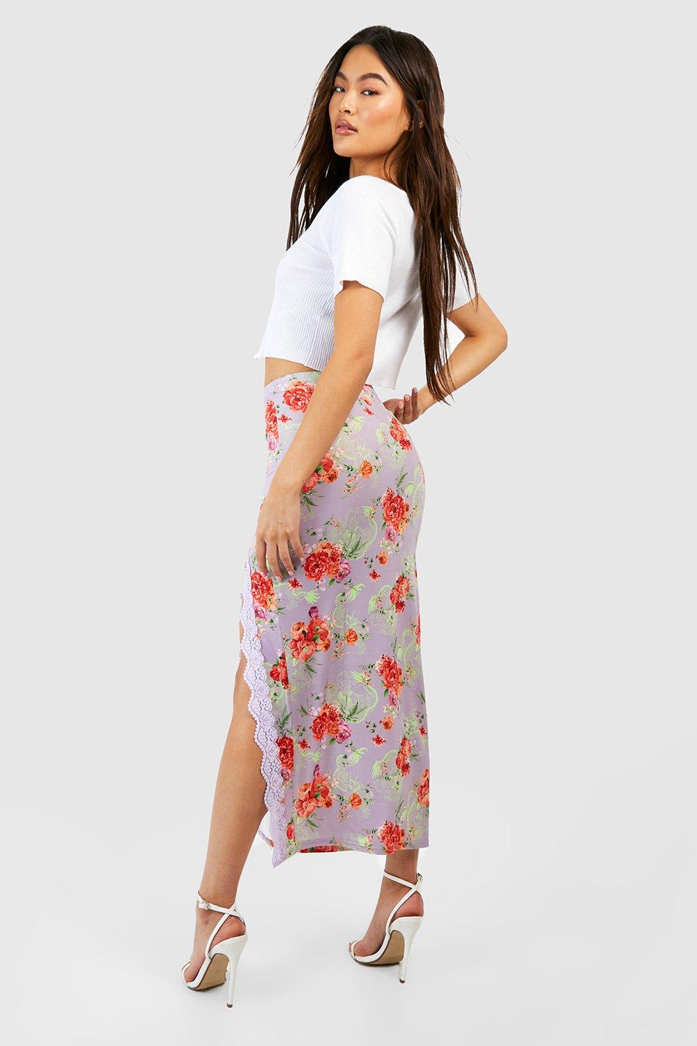 Floral midi hotsell skirt nz