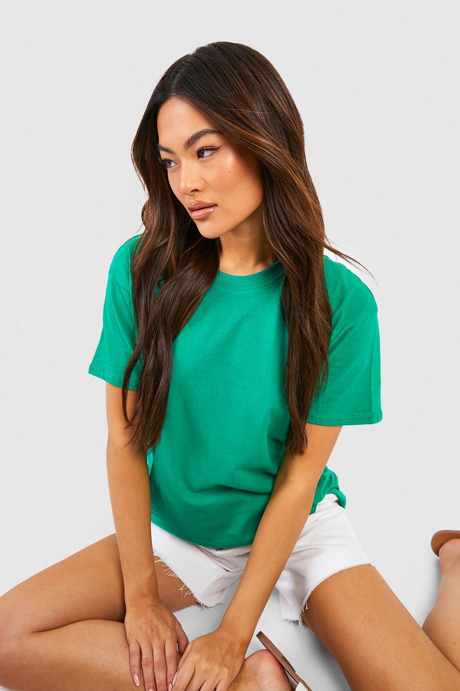 T-shirt boyfriend oversize basique, Green
