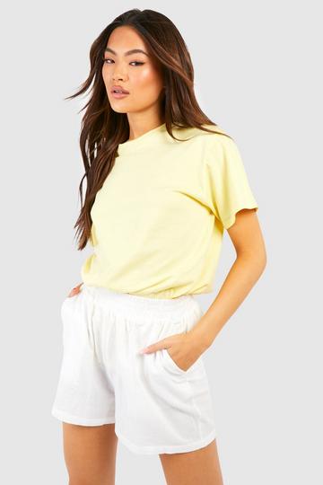 Lemon Yellow Basic Oversized Boyfriend T-shirt