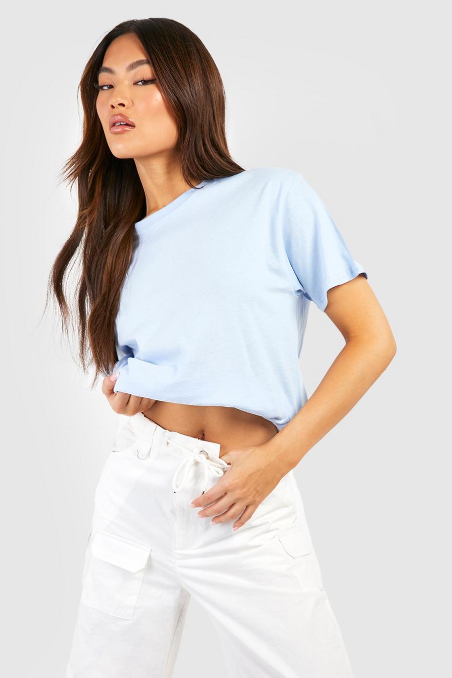 Basic Oversize Boyfriend T-Shirt, Light blue image number 1