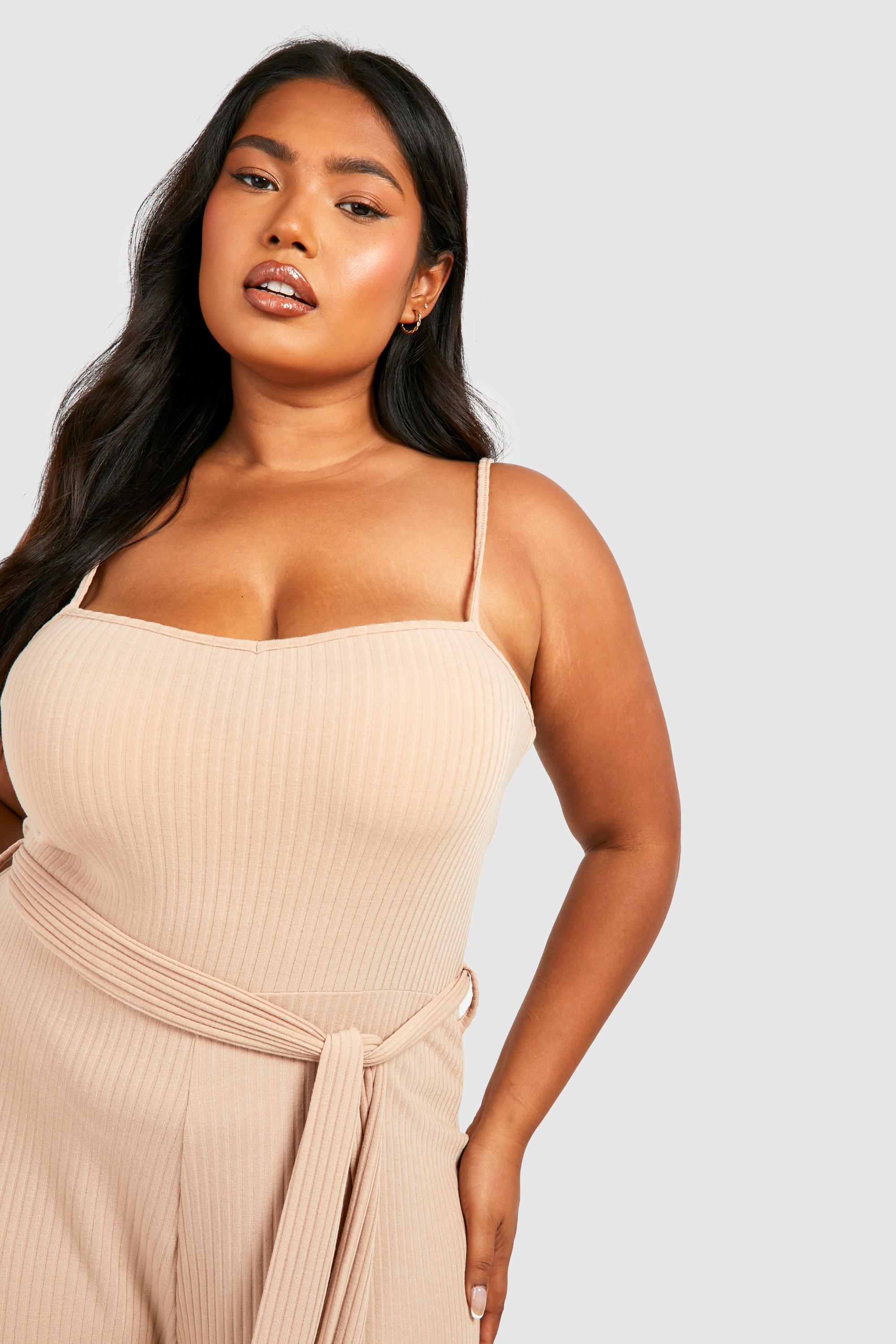 Plus size spaghetti strap jumpsuit deals