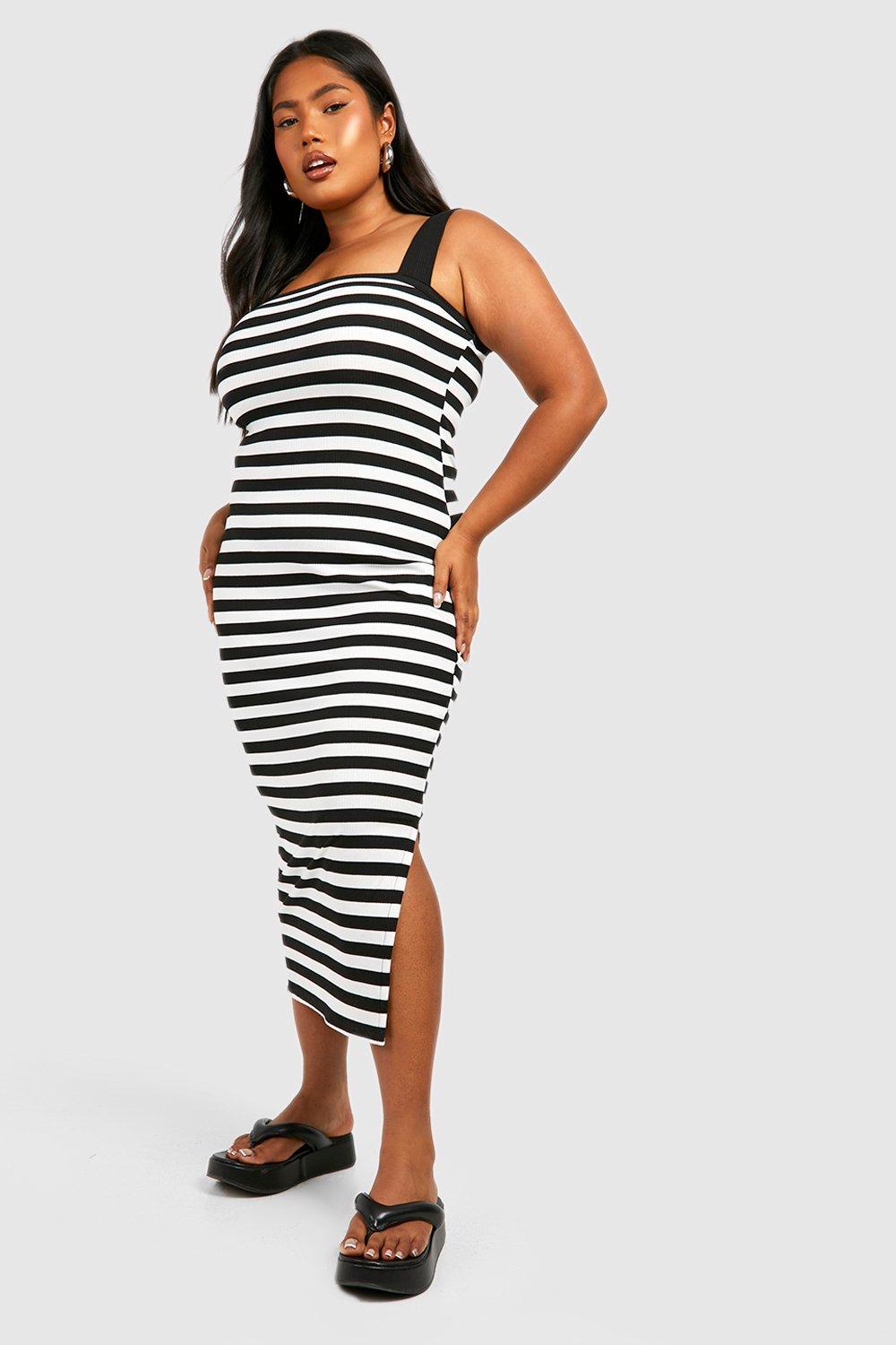 Striped bodycon tank clearance dress