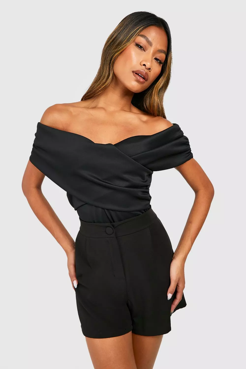 White Cross Front Bodysuit   alternative image
