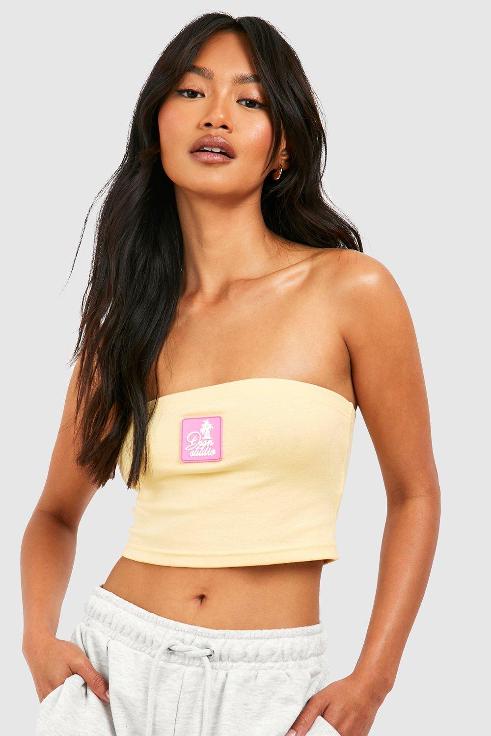 Topshop cheap yellow bandeau