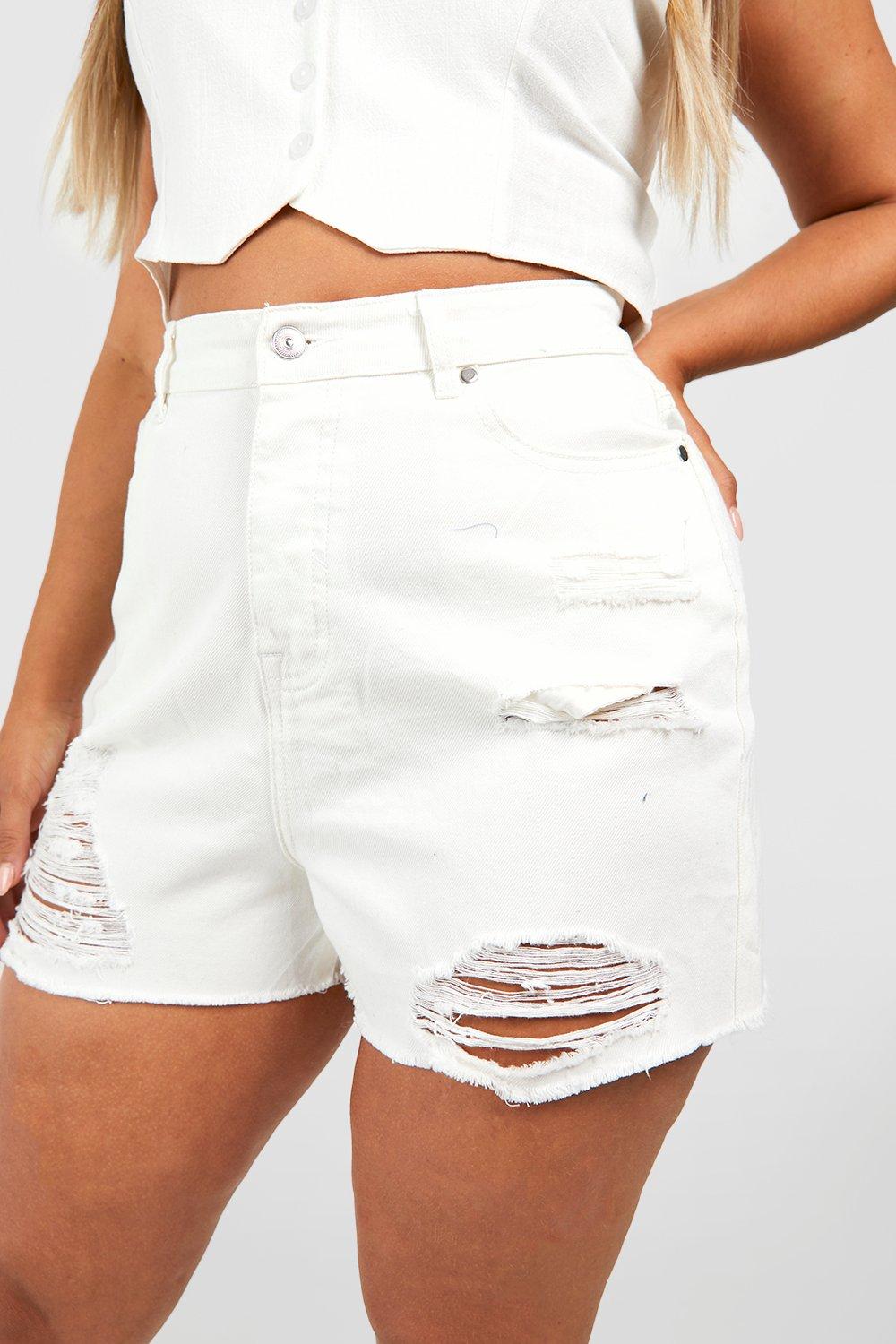 Plus on sale ripped shorts