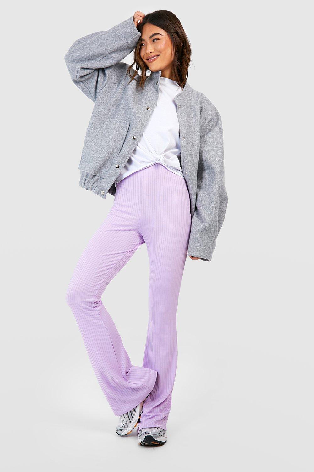 Lilac store flared trousers