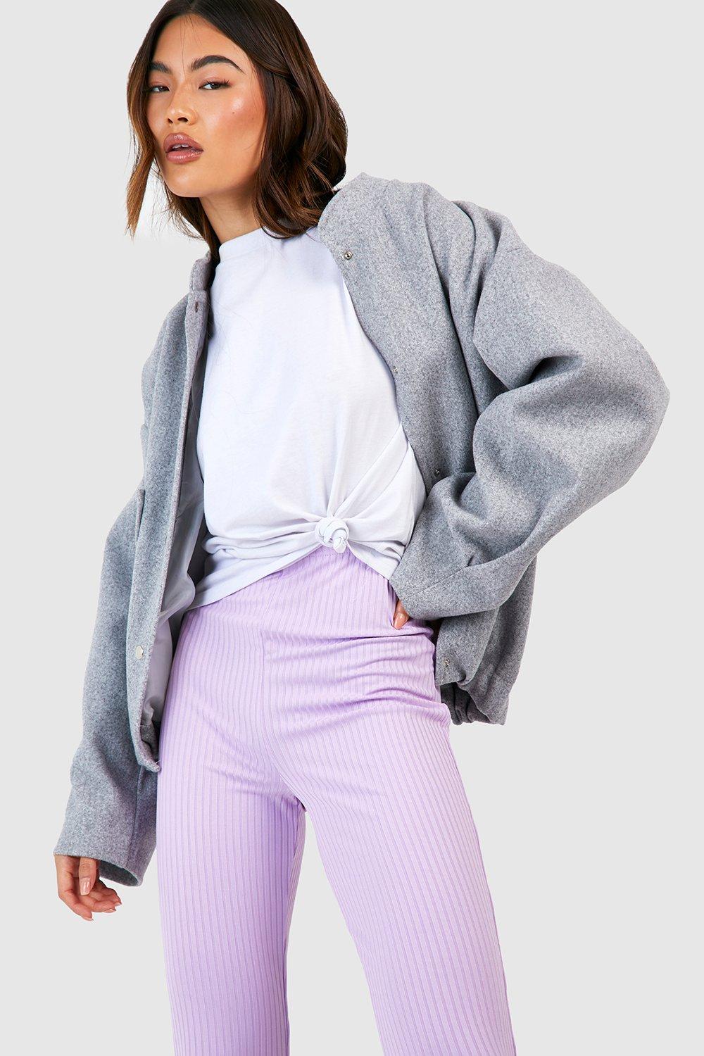 Lilac flared hot sale trousers