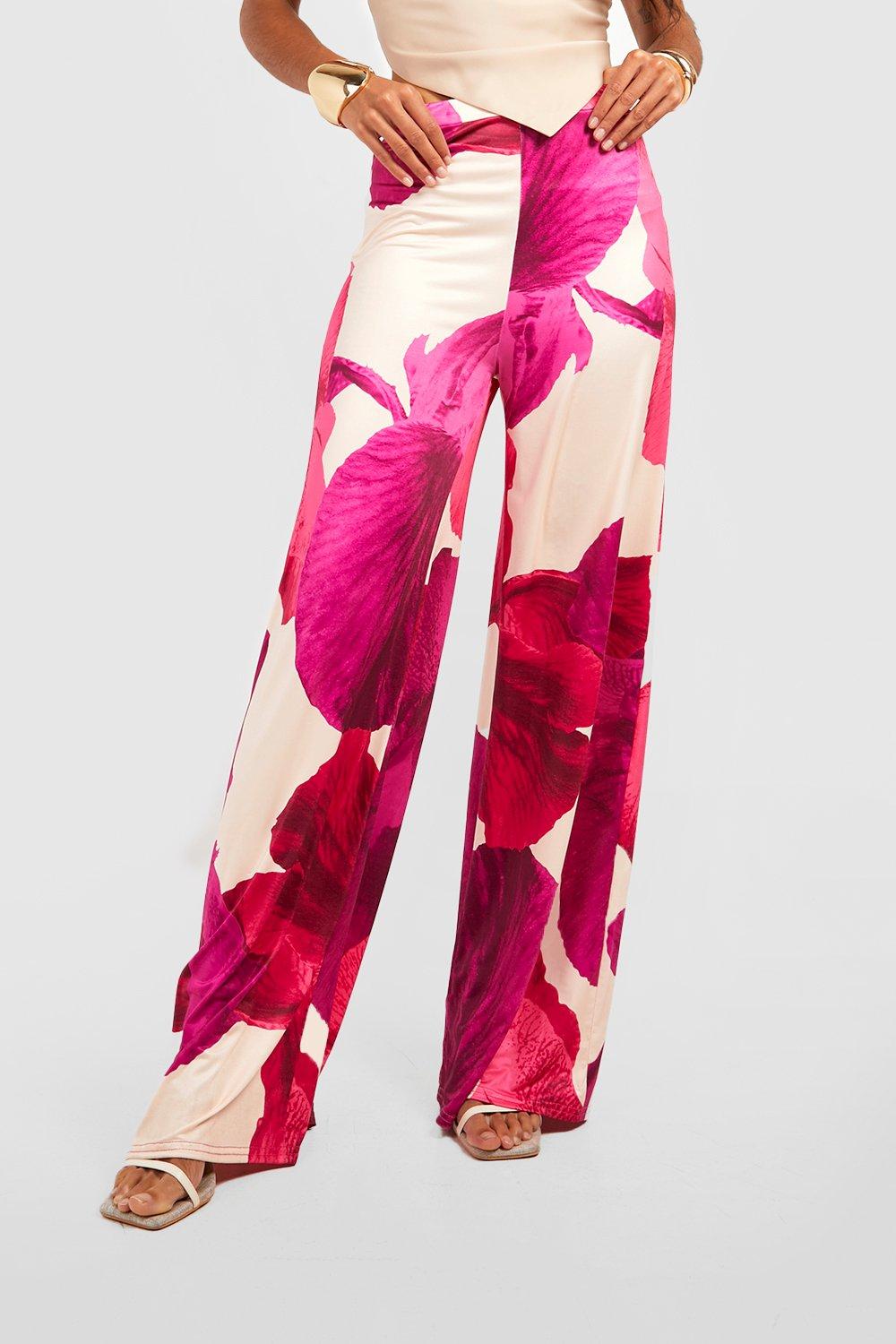 Pantalon large fleuri boohoo