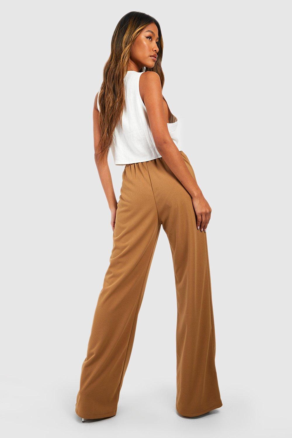 Camel trousers hotsell wide leg