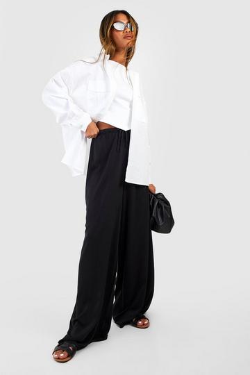 Wide Fit Floaty Pants black