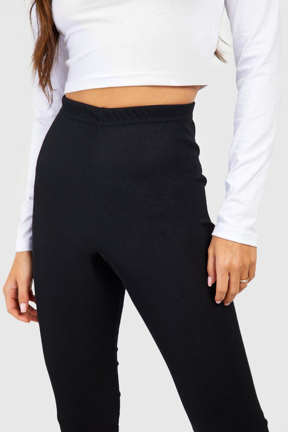 High waisted clearance black capri leggings