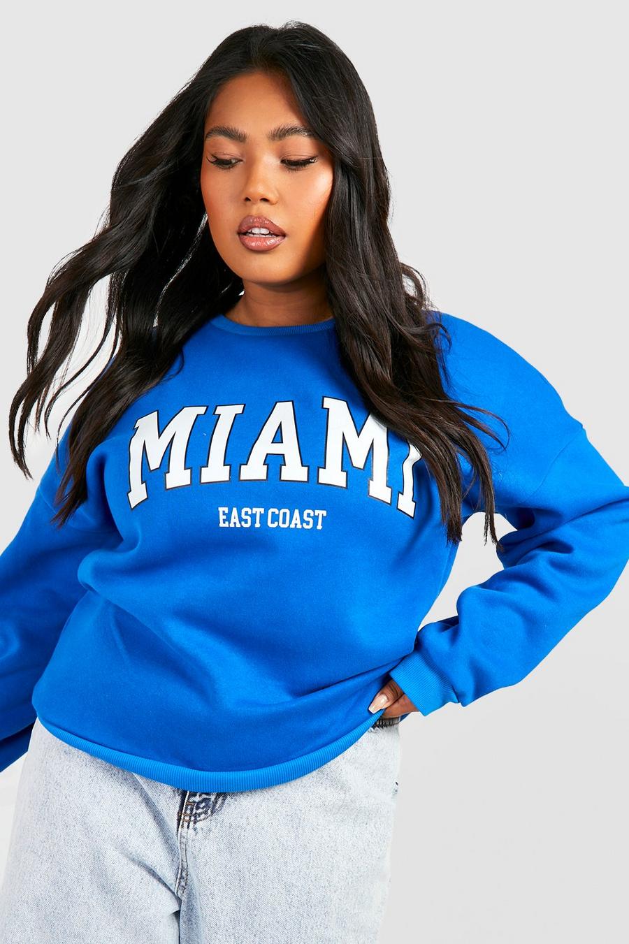 Taupe Miami Printed Oversized Sweatshirt