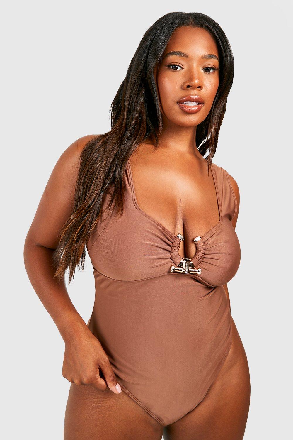 Gold plus size outlet bathing suits