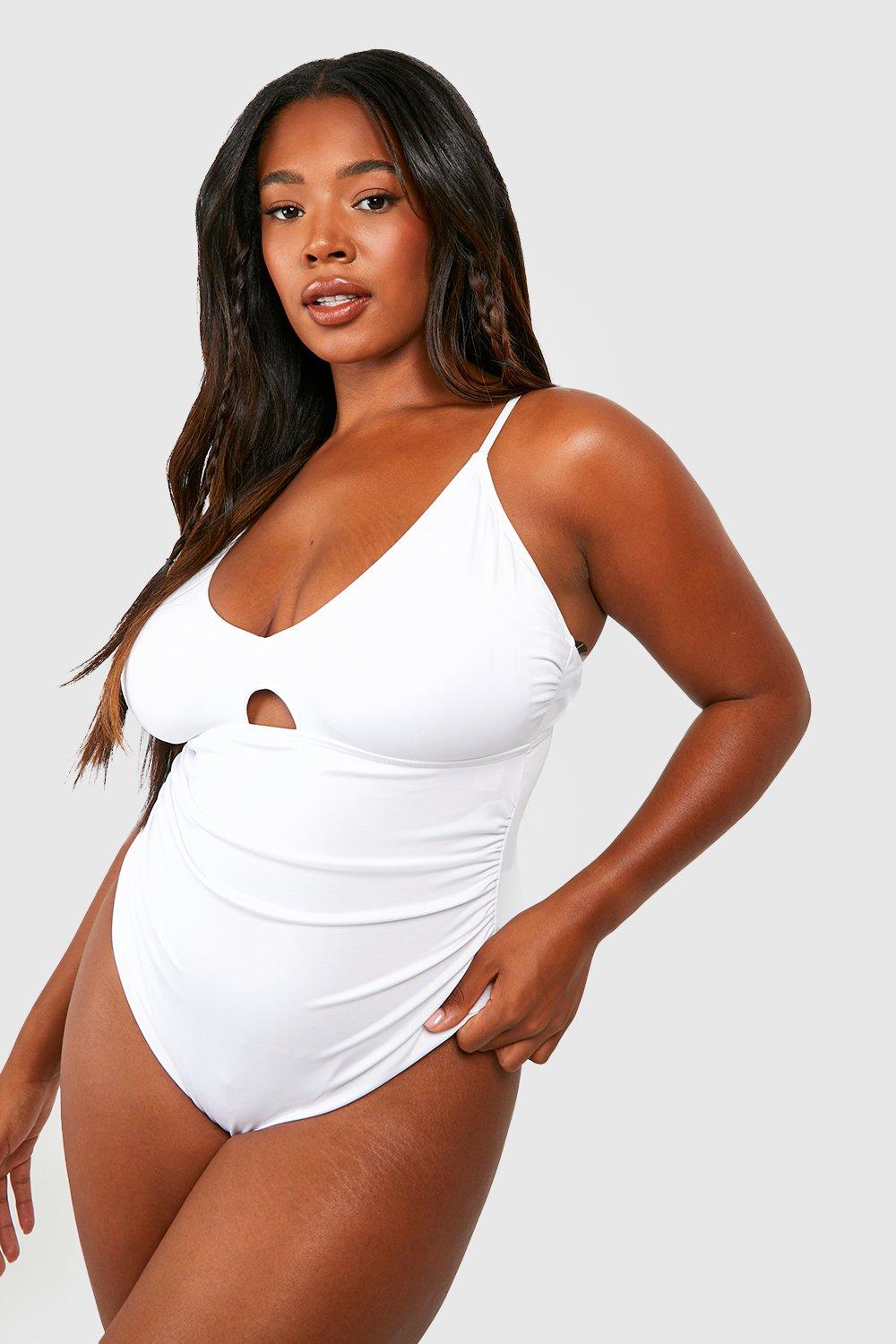 Plus Ruched Control Swimsuit boohoo