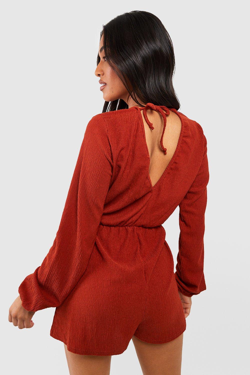 Rust playsuit cheap