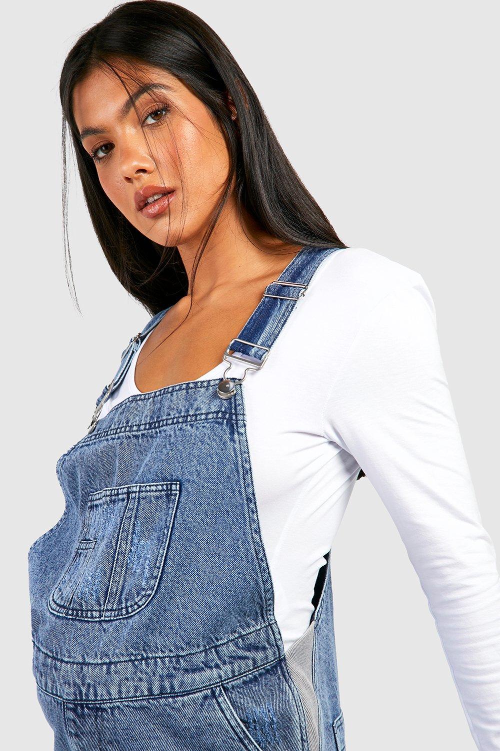 Astrid Barrel Leg Dungarees - Mid Blue Wash – Beyond Nine