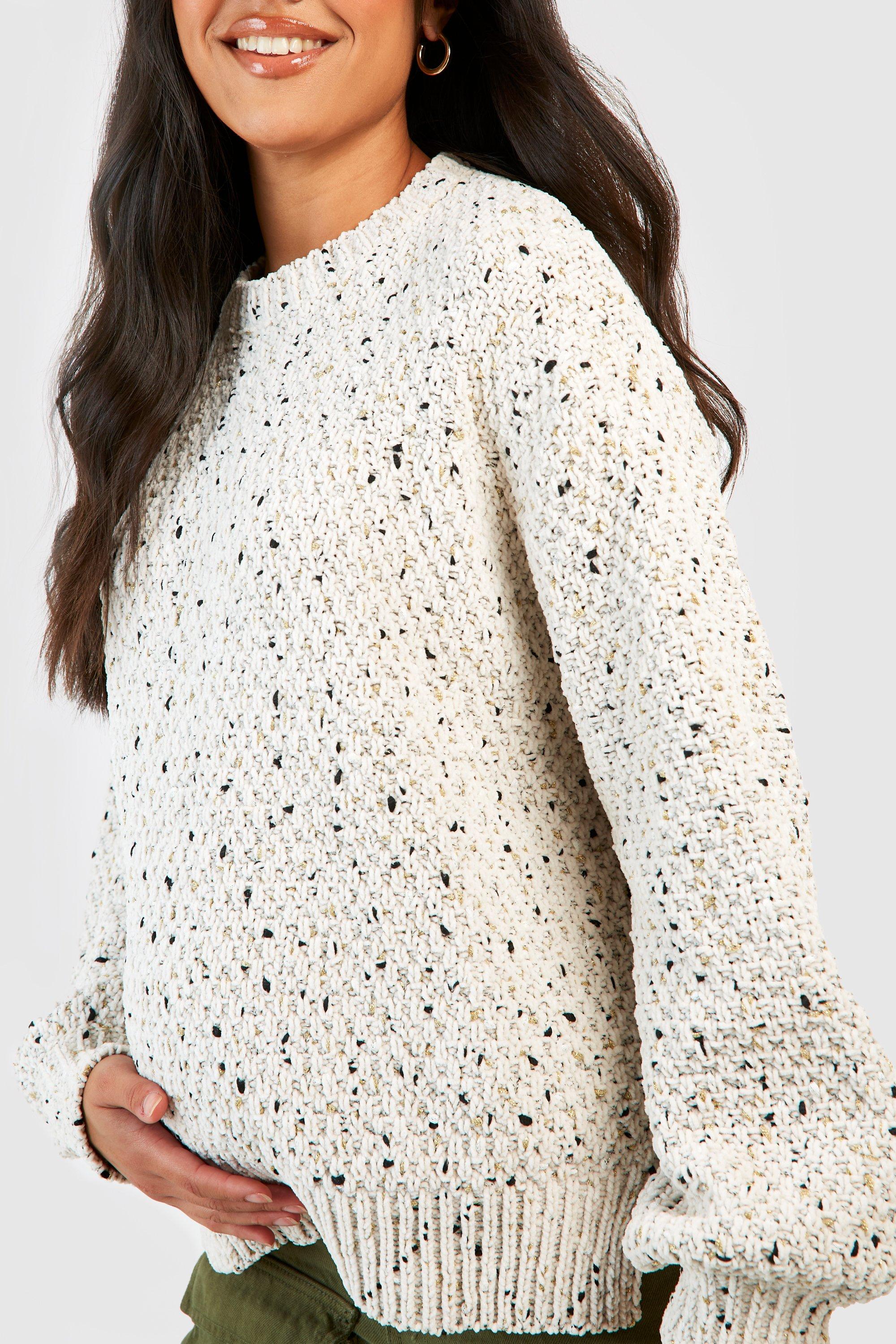Maternity knit sweater sales