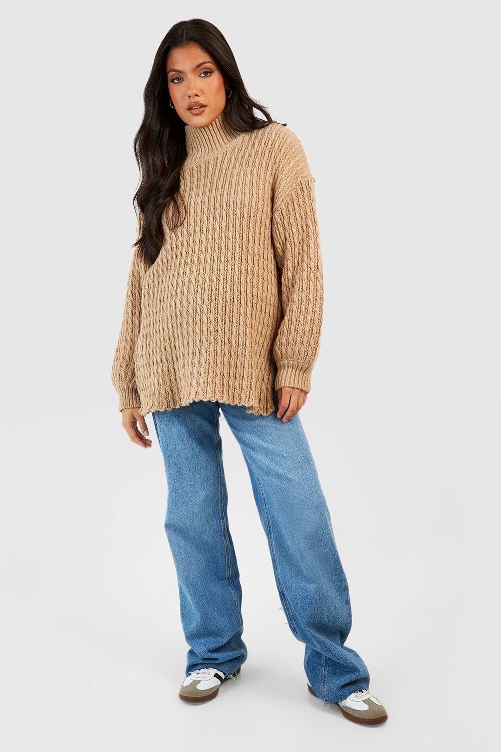 Maternity cable 2025 knit sweater