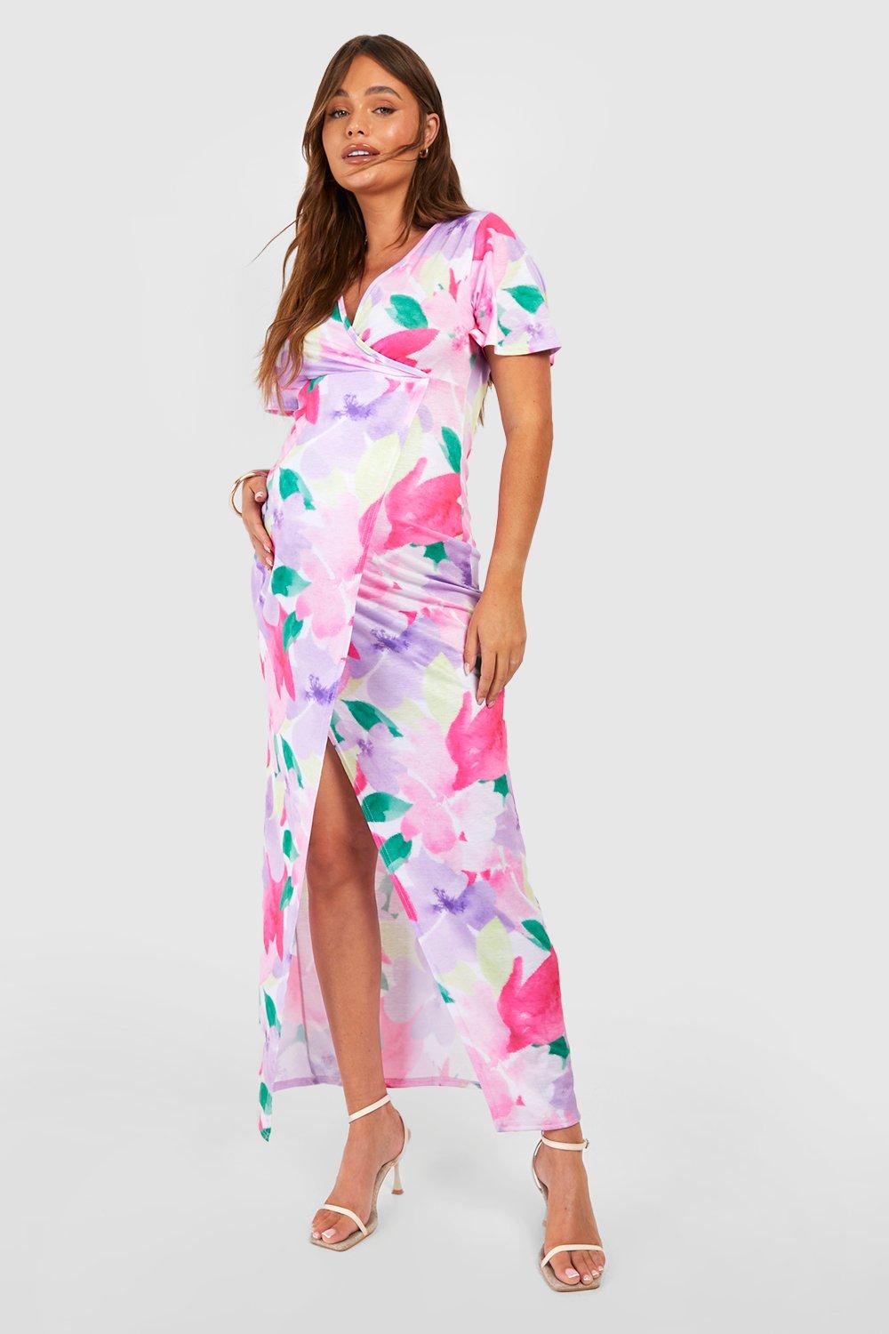 Maternity maxi hotsell dress boohoo