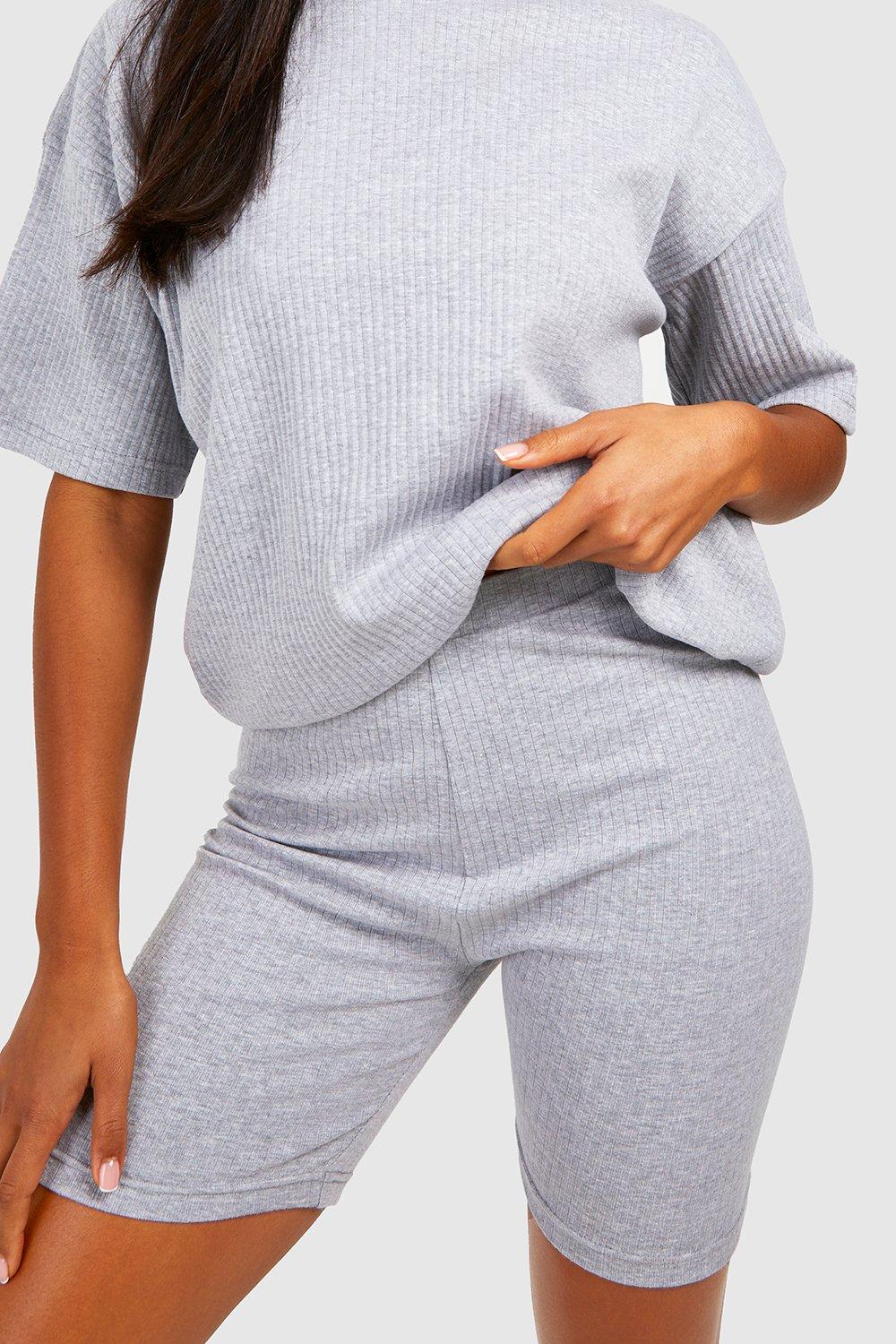 Soft Rib Oversized T-shirt And Leggings Co-ord