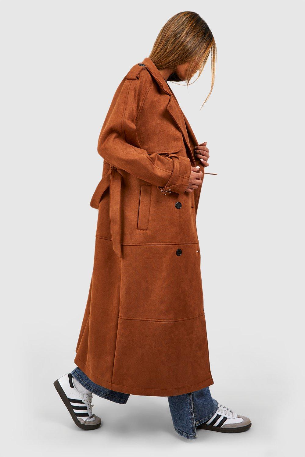 Trench daim online femme