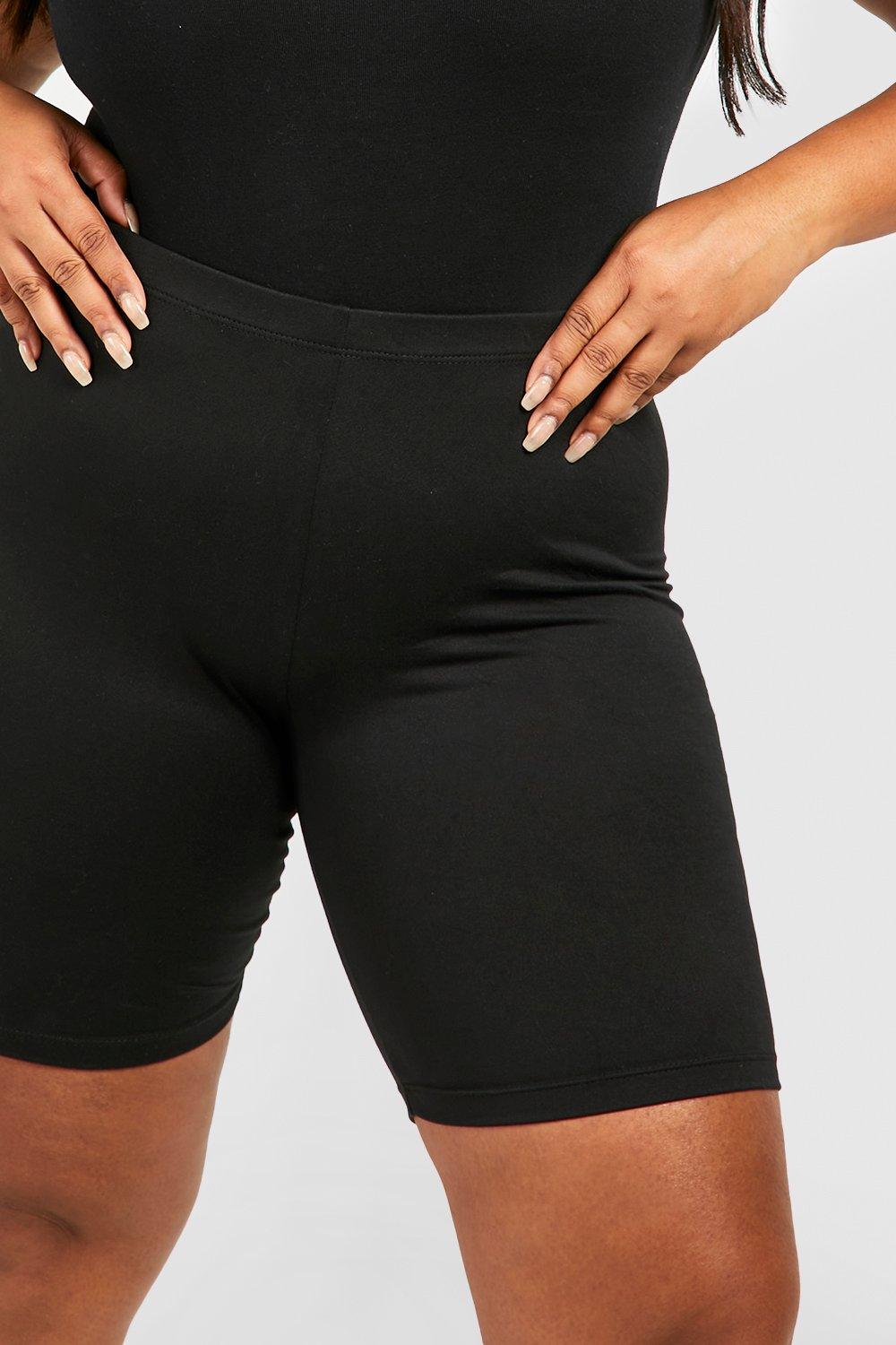 Plus Black Basic Cycle Shorts