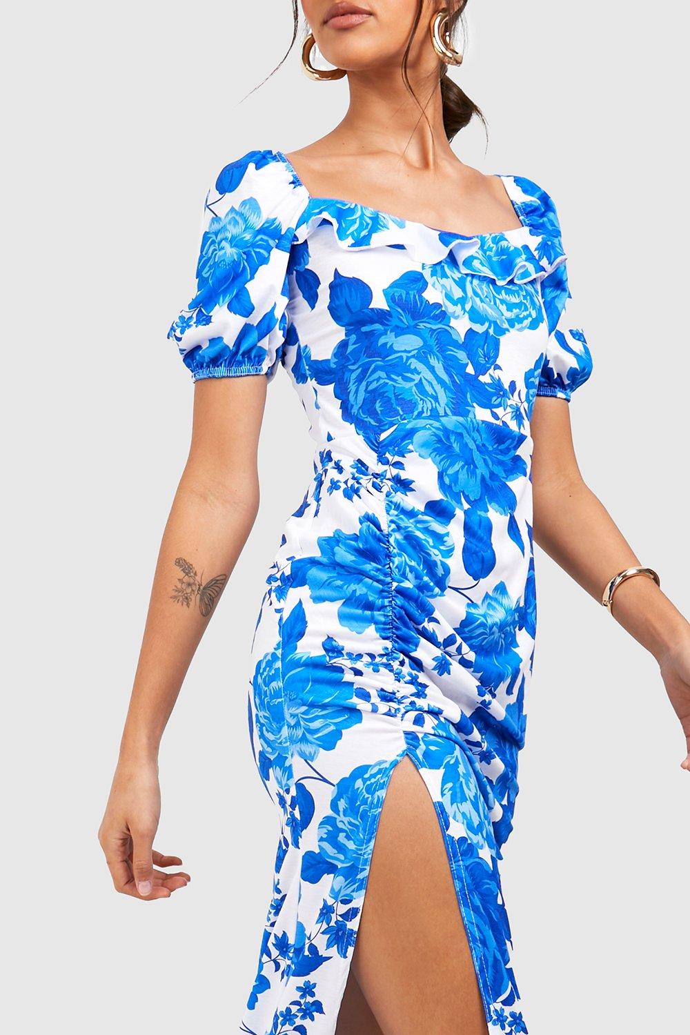 Boohoo floral clearance midi dress