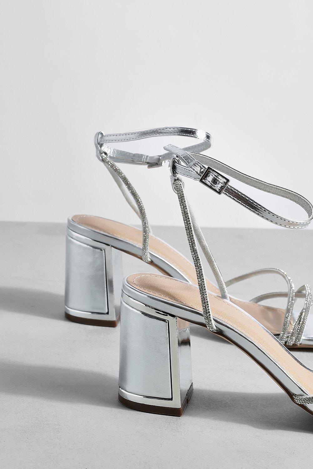 Silver low heel sandals on sale uk