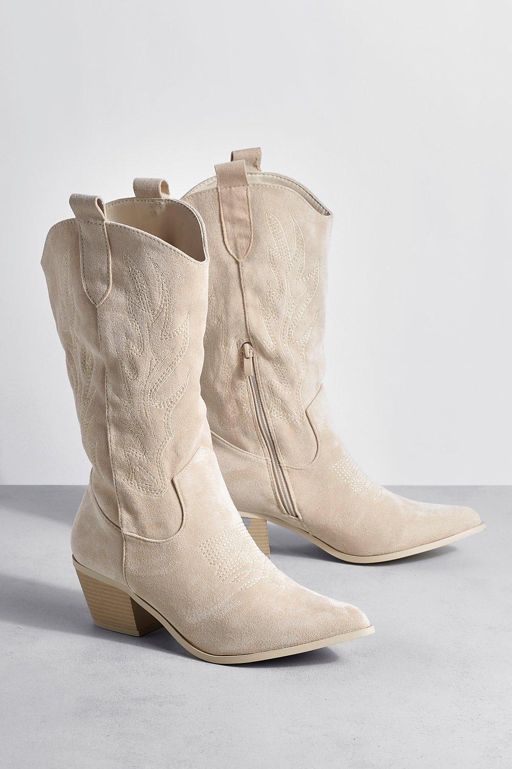 Boohoo cowboy boots online