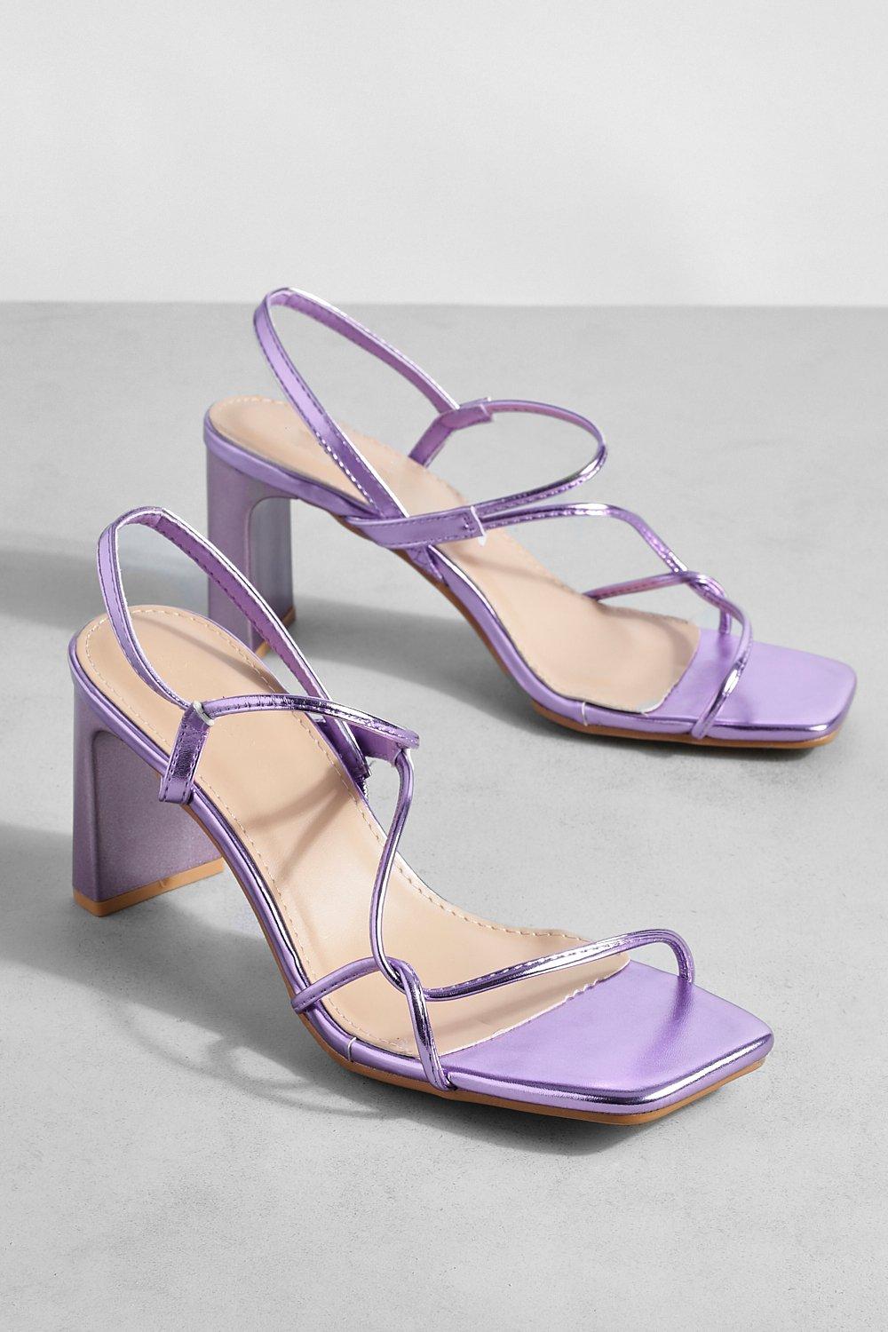 Lilac sandals low outlet heel