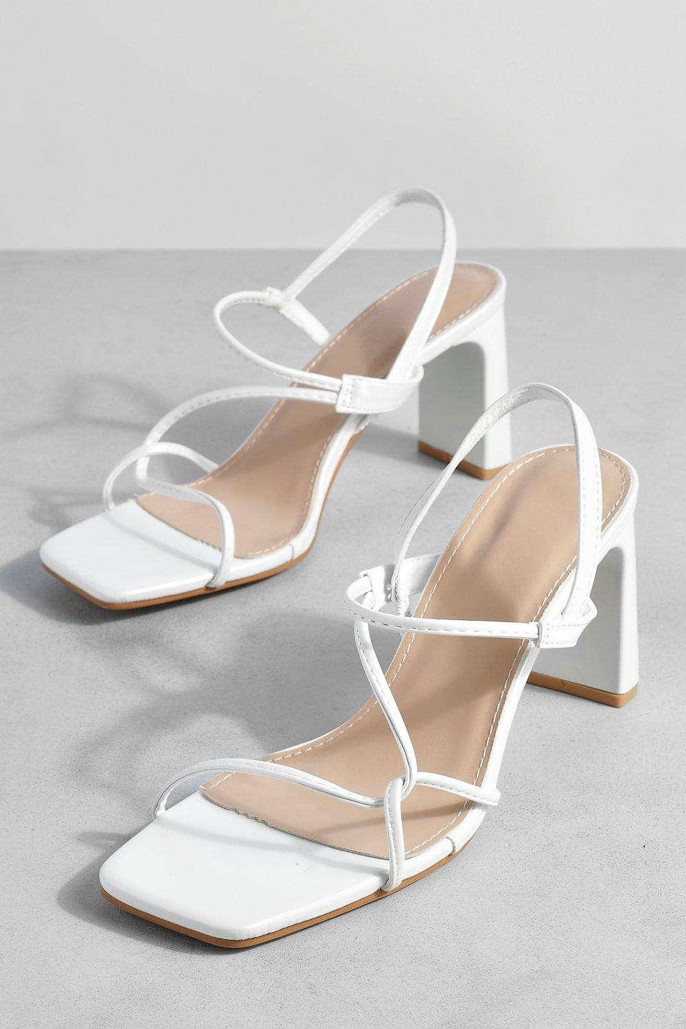 Low Strappy Block Heel Sandals boohoo NZ