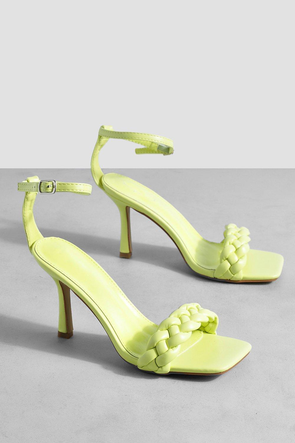 Neon lime green heels sales
