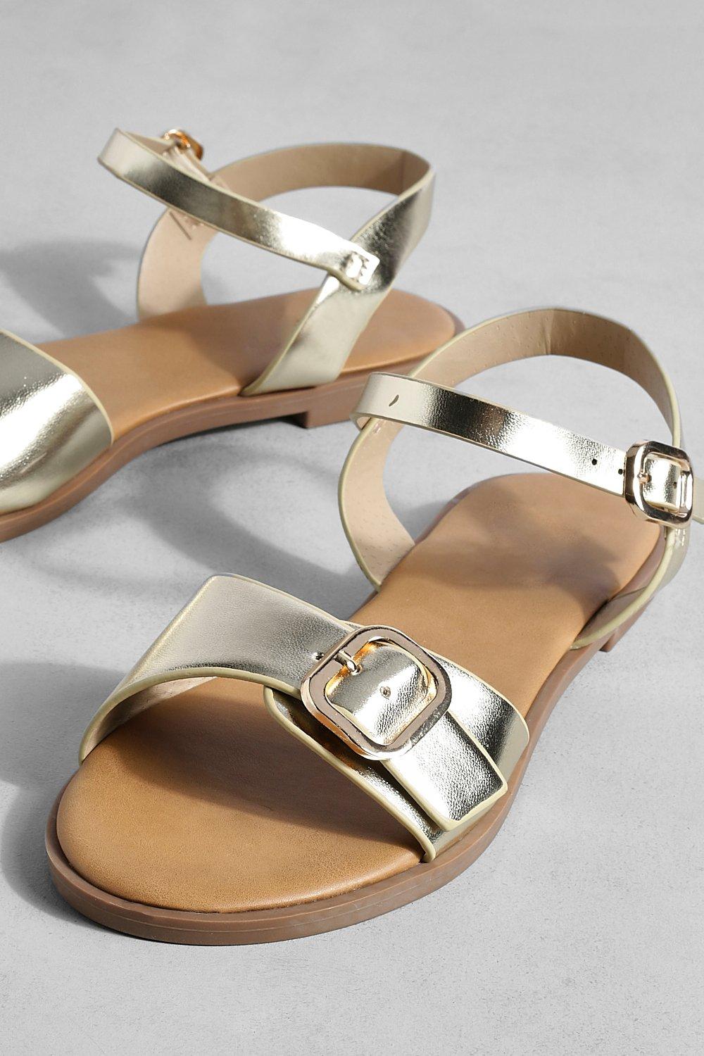 Rose gold hot sale sandals boohoo