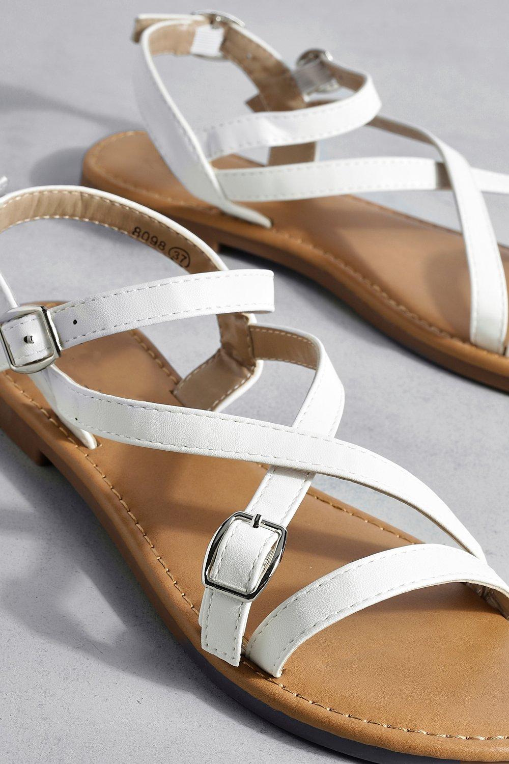 Wide Width Tie Front Slip On Sandals