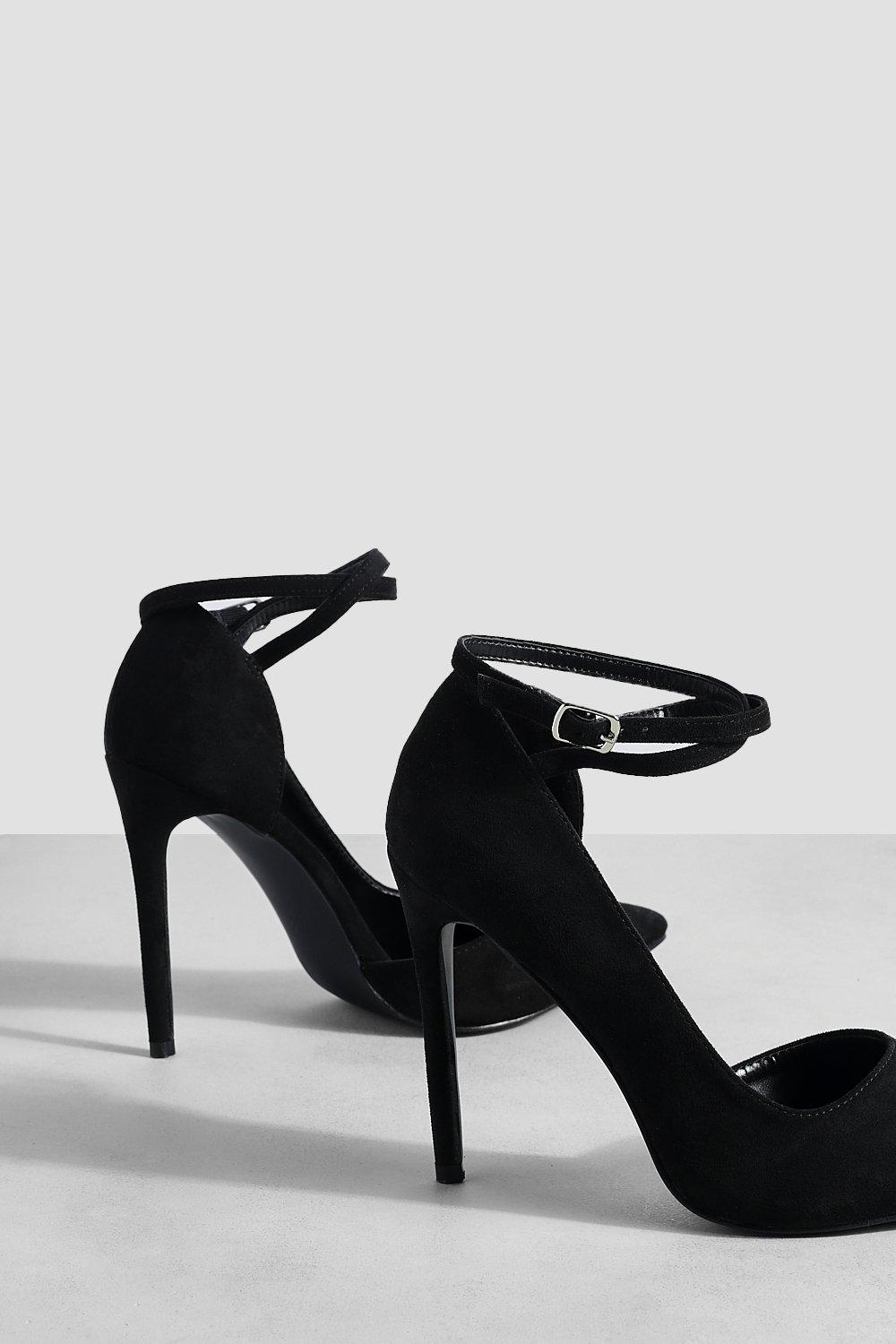 Black crossover clearance strap heels