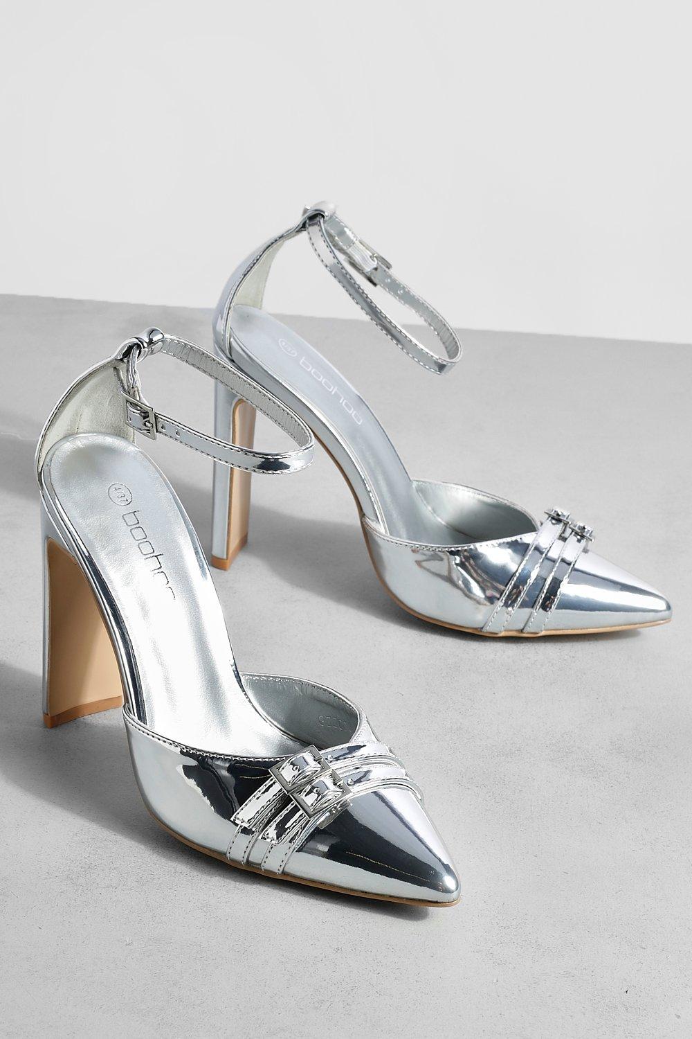 Silver metallic shoes store uk