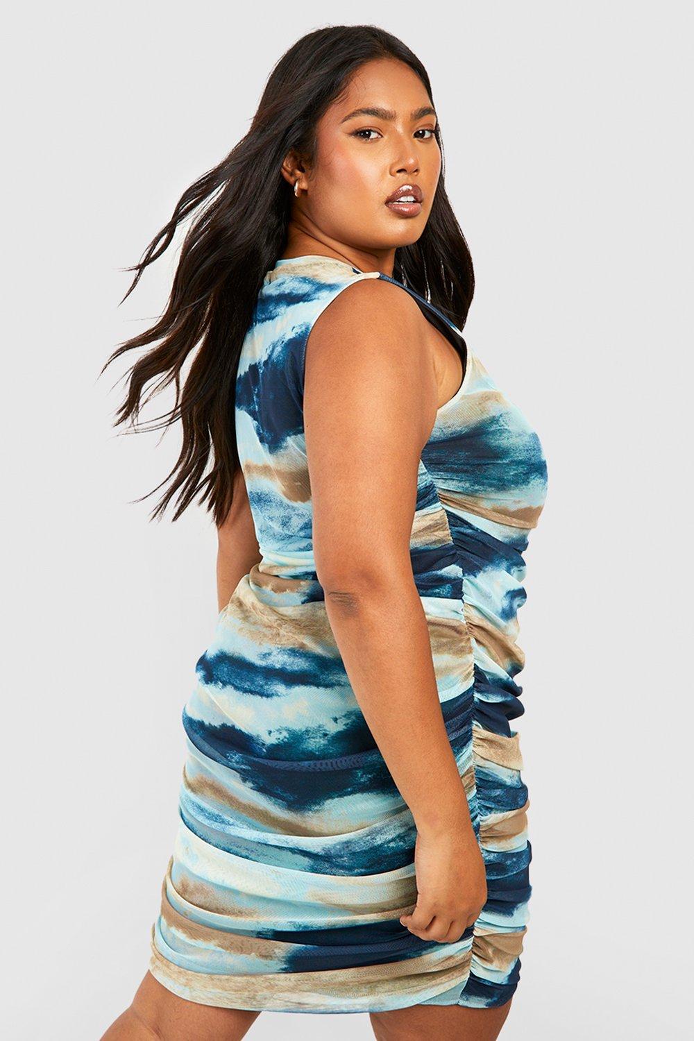 Plus size on sale mesh dress