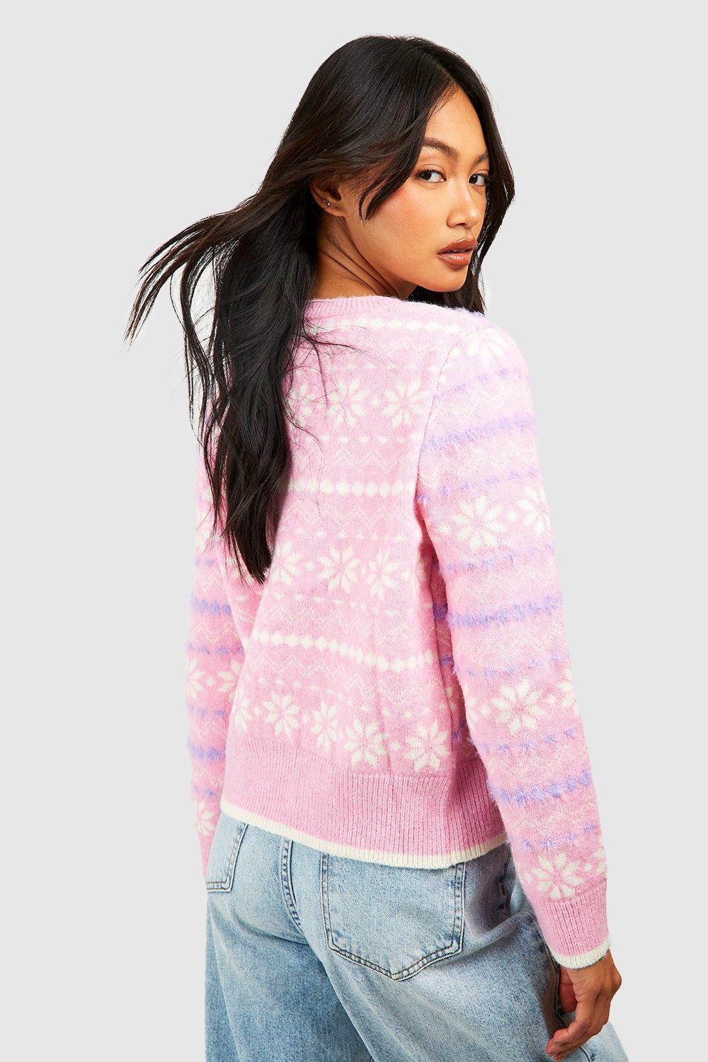 Boohoo sale pink cardigan