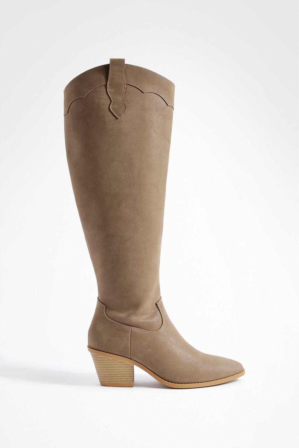 womens taupe knee high boots