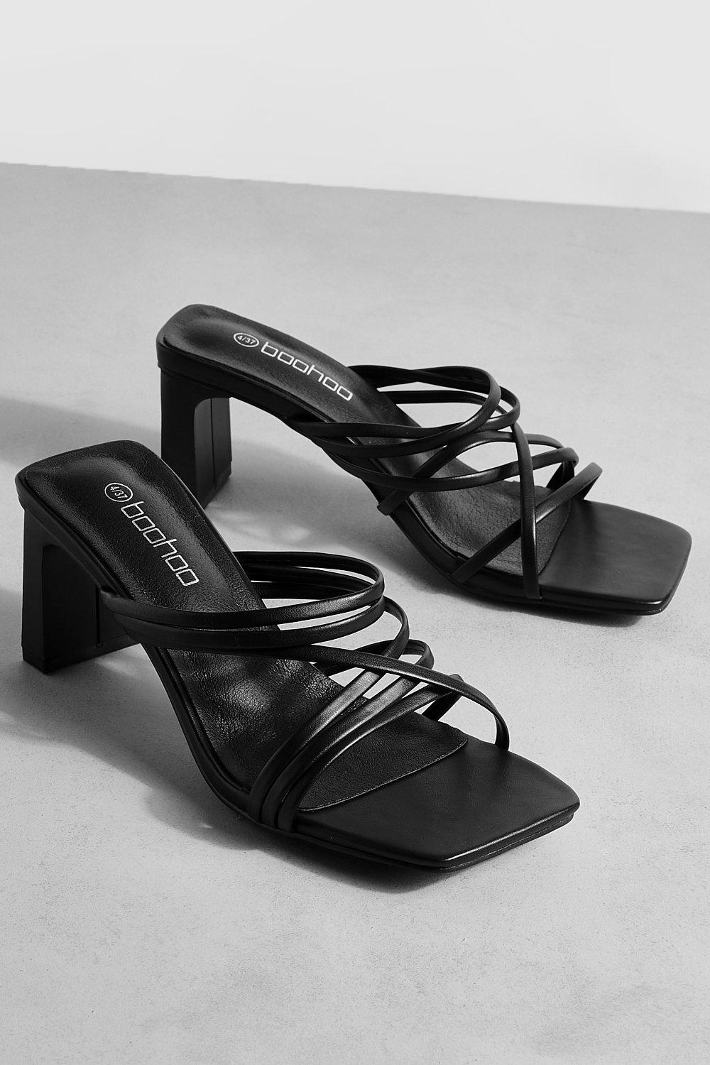 Strappy best sale mules heels