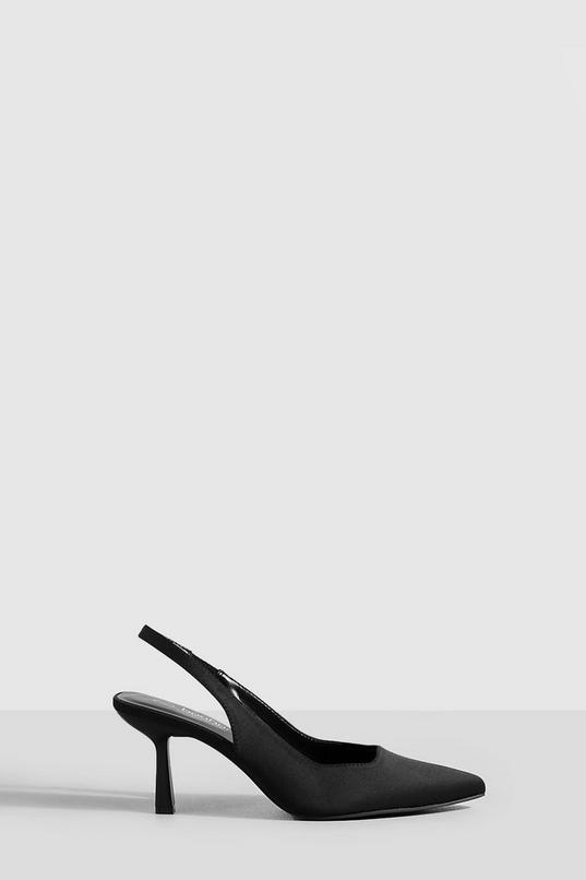 Wide Fit Low Slingback Court Shoes | Boohoo UK